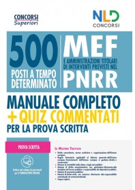 500 posti mef pnrr. manuale+quiz