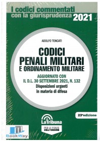 codici penali militari e ordinamento militare 2021