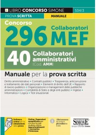 Concorso 296 Collaboratori MEF 40 Collaboratori Amministrativi