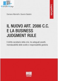 nuovo art. 2086 c.c. e la business judgment rule