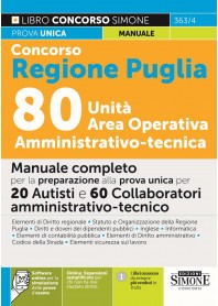 Concorso Regione Puglia 80 Unità Area Operativa Amministrativo-Tecnica