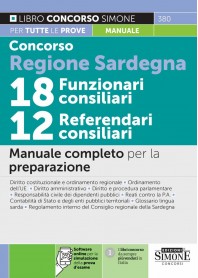 Concorso Regione Sardegna 18 Funzionari Consiliari e 12 Referendari Consiliari