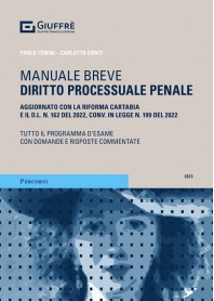 Manuale Breve Diritto Processuale Penale di Tonini 9788828847496