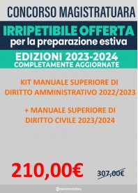 Offerta KIT MANUALE SUPERIORE DI DIRITTO AMMINISTRATIVO 2022/2023 + MANUALE SUPERIORE DI DIRITTO CIVILE 2023/2024 9791254704783