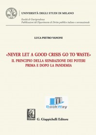 «never let a good crisis go to waste»