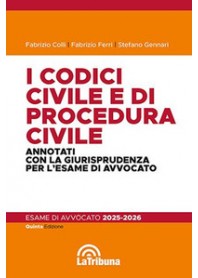 CODICI CIVILE E DI PROCEDURA CIVILE. ANNOTATI CON LA GIURISPRUDENZA PER L'ESAME DI AVVOCATO 2025... di COLLI FABRIZIO FERRI FABR