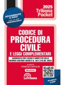 CODICE DI PROCEDURA CIVILE E LEGGI COMPLEMENTARI
